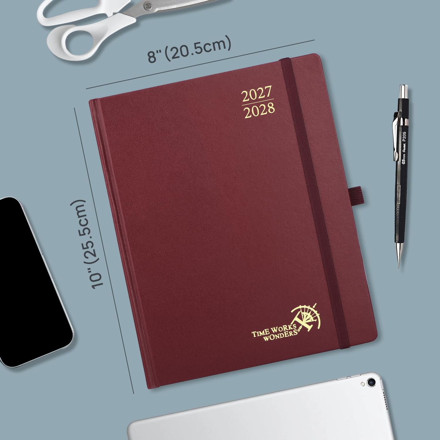 POPRUN Planner 2027-2028 Navy Blue 10″x8″