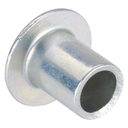 Semi-Tubular Rivet, Oval Head, 1/4 In Dia., 5/16 In L, Steel Body, 100 Pk, 1Hbt3