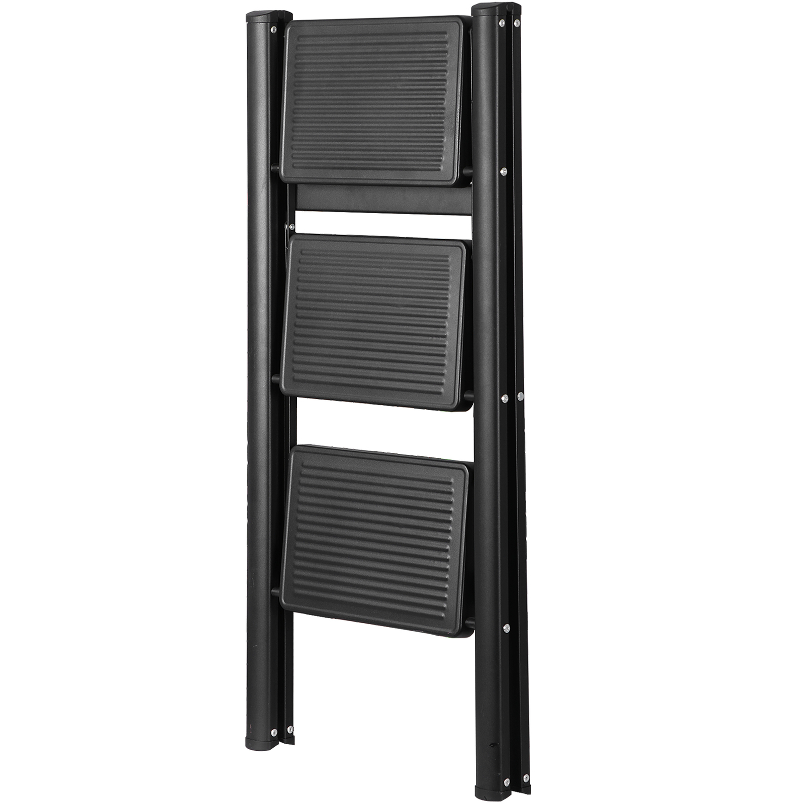 Step Ladder 3 Step Folding Step Stool 330 Lbs for Home Tall Kitchen/Closet Black