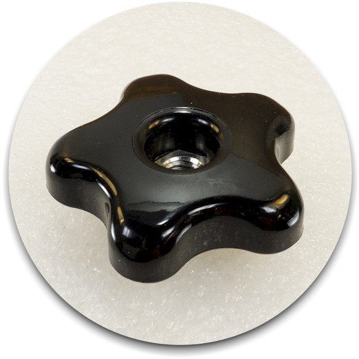 5X! Thermoplastic 2-5/16″ Five Point Threaded Through Hole Knob, 3/8″-16 Thread