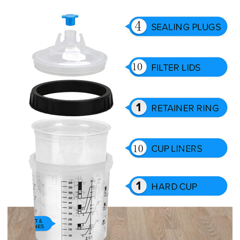 Paint Spray Gun No-clean Spray Gun Tank Disposable Inner Cup 200/400/600/800 ml
