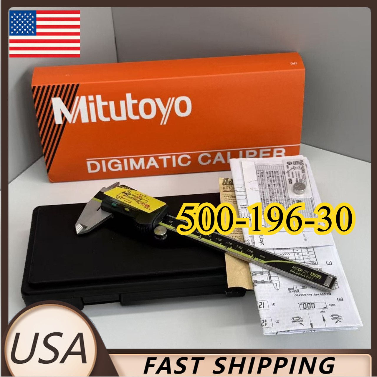 Mitutoyo Japan 500-196-30 0-150mm/6″ Absolute Digital Digimatic Vernier Caliper
