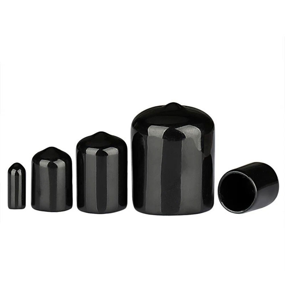 25-100Pc Vinyl Rubber Round End Cap Cover Plastic Pipe Tube Hub Thread Protector