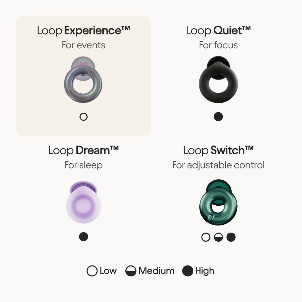 Loop Experience 2 Earplugs for Live Events Concerts Festivals and Night Outs