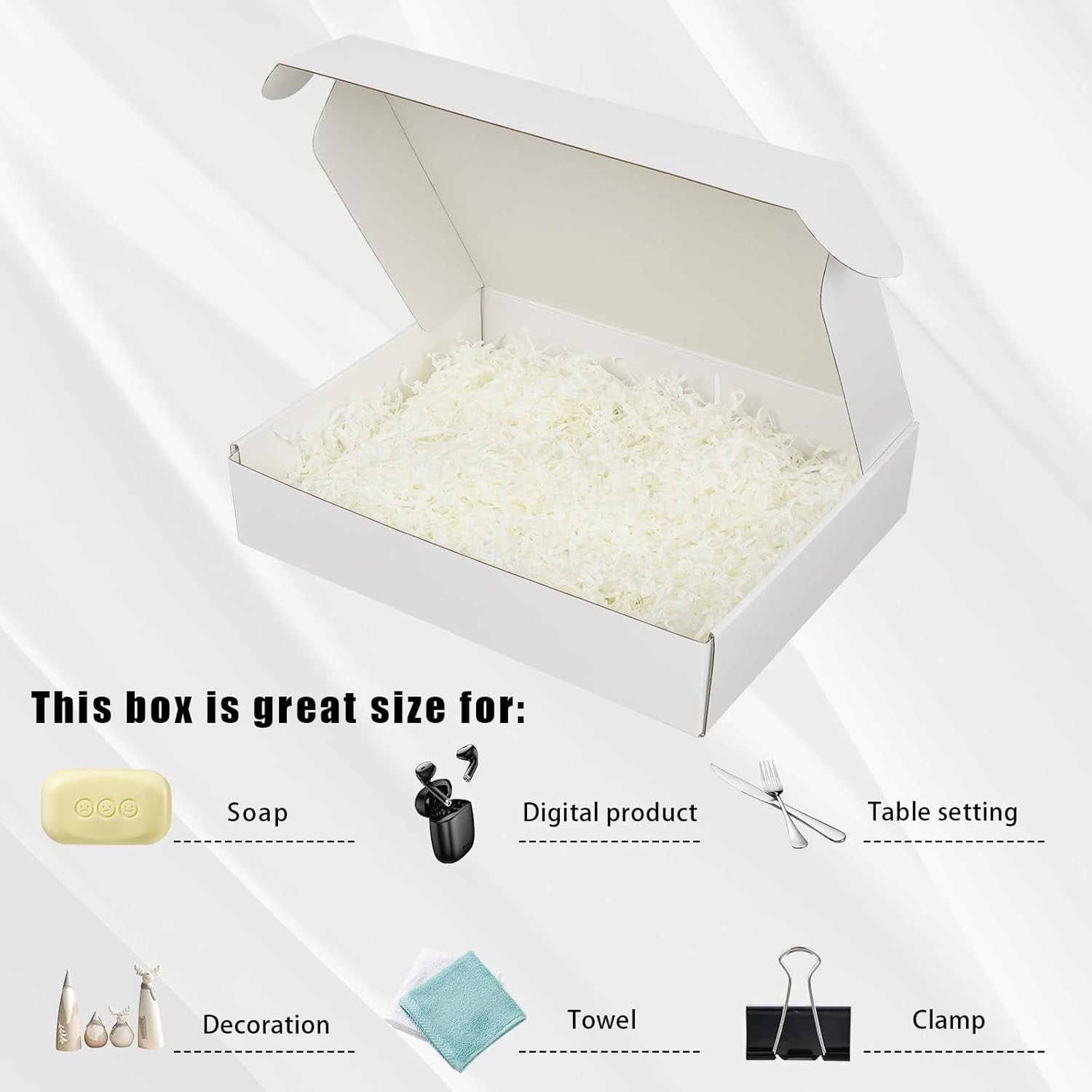 10X8X2 Shipping Boxes, 40 Pack White Mailer Boxes for Small Business, Medium Cor