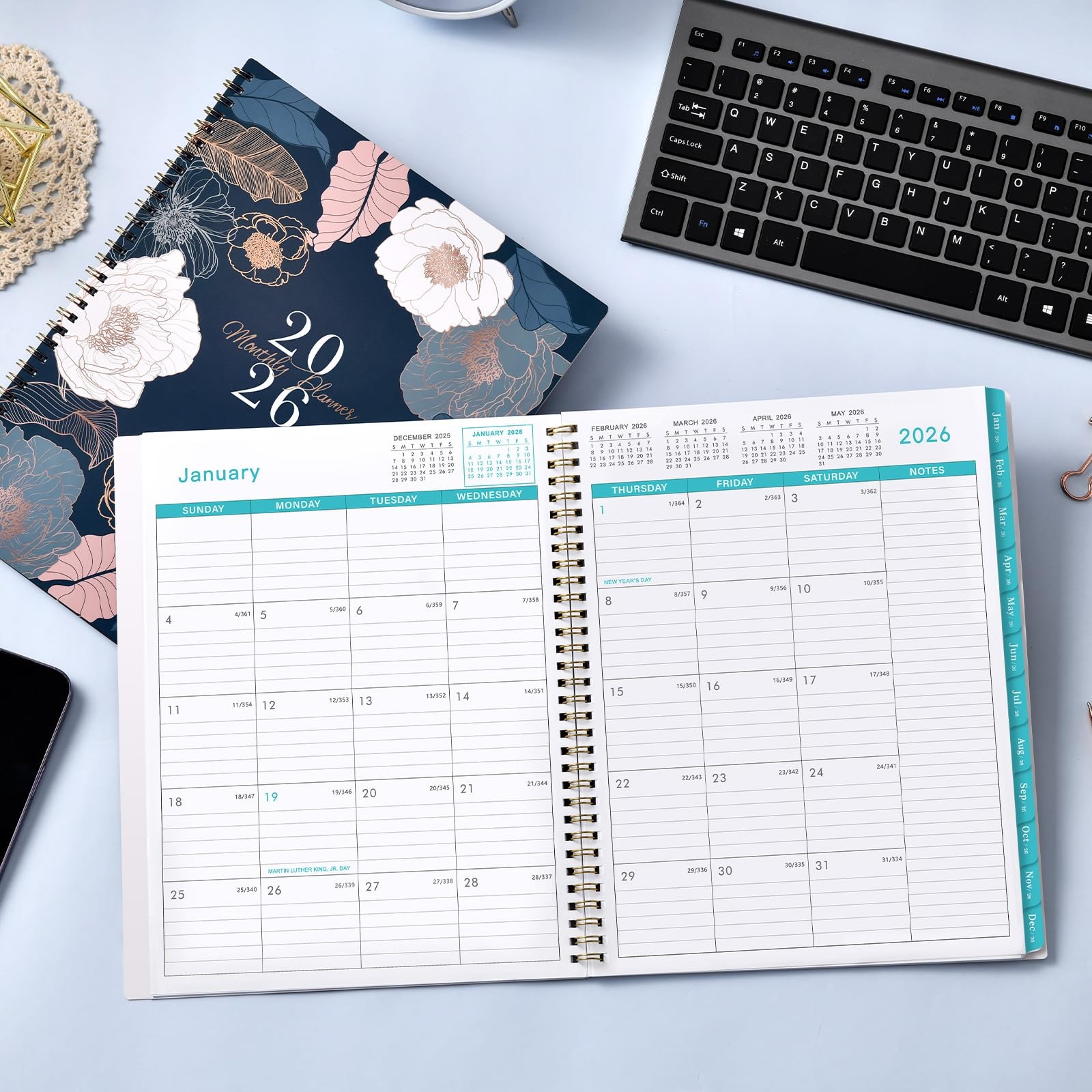 2024-2026 Monthly Planner/Calendar – 2024-2026 Monthly Planner with Tabs