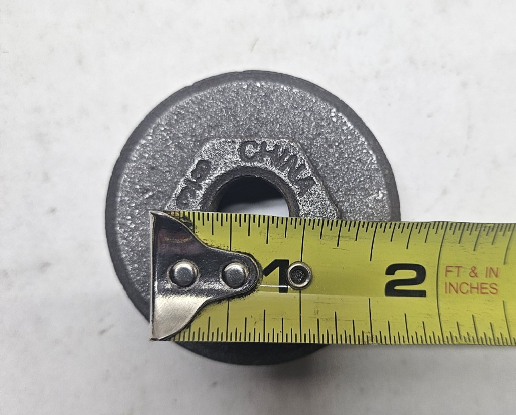 Black Malleable Iron Threaded Reducer Hex Bushing 2″ MNPT x 3/8″ FNPT (Lot of 4)