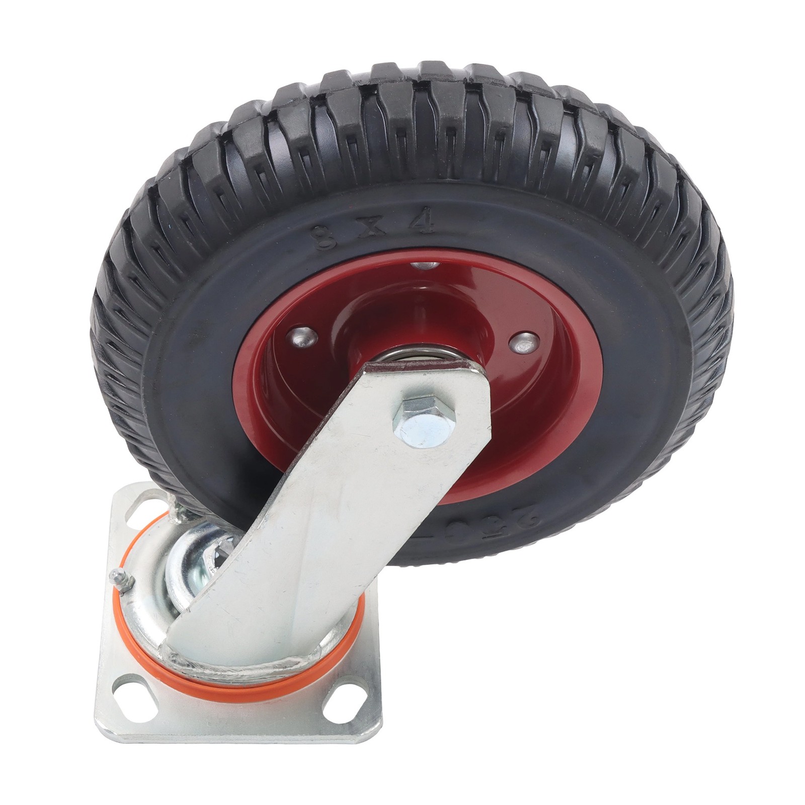 4 Pcs Rubber Wheels 2000lbs Load Capacity Heavy Duty Swivel Caster Wheels 8″