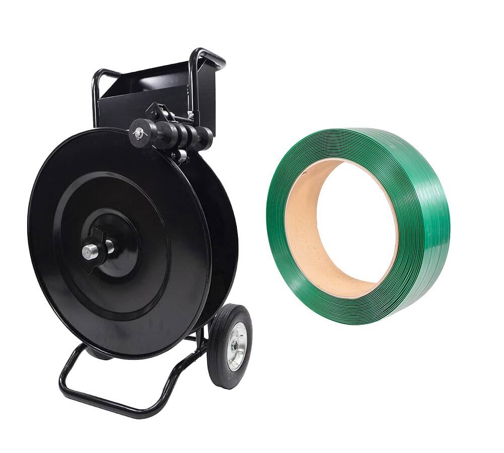 Steel Strapping Dispenser Cart Kit Polypropylene Coils 4000′ x 5/8″ x 0.035″