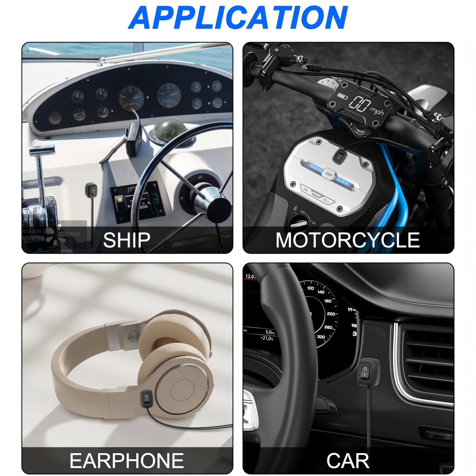 Paste Type Switch Car Push Button Switch ON/Off Rocker Switch Automotive DC 1…