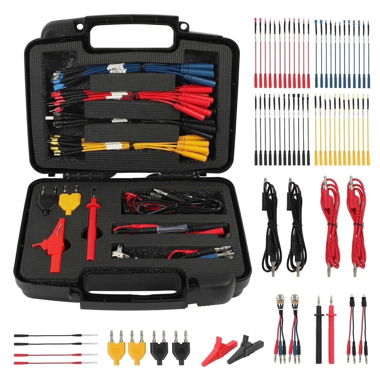 68PCS Multimeter Test Leads Kit, 32A/1000V, Alligator Clips & Banana Plugs