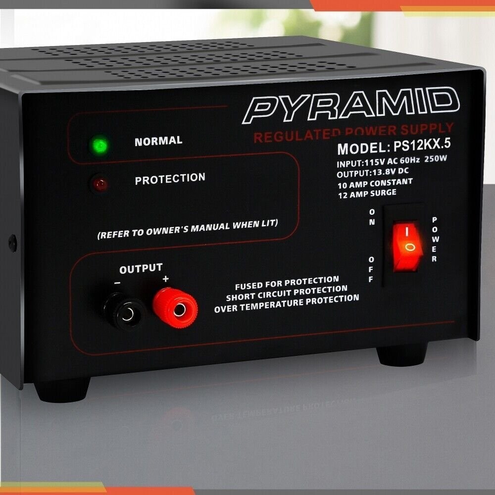 PYRAMID 13.8V AC/DC Regulated 10Amp Power Supply PS12KX