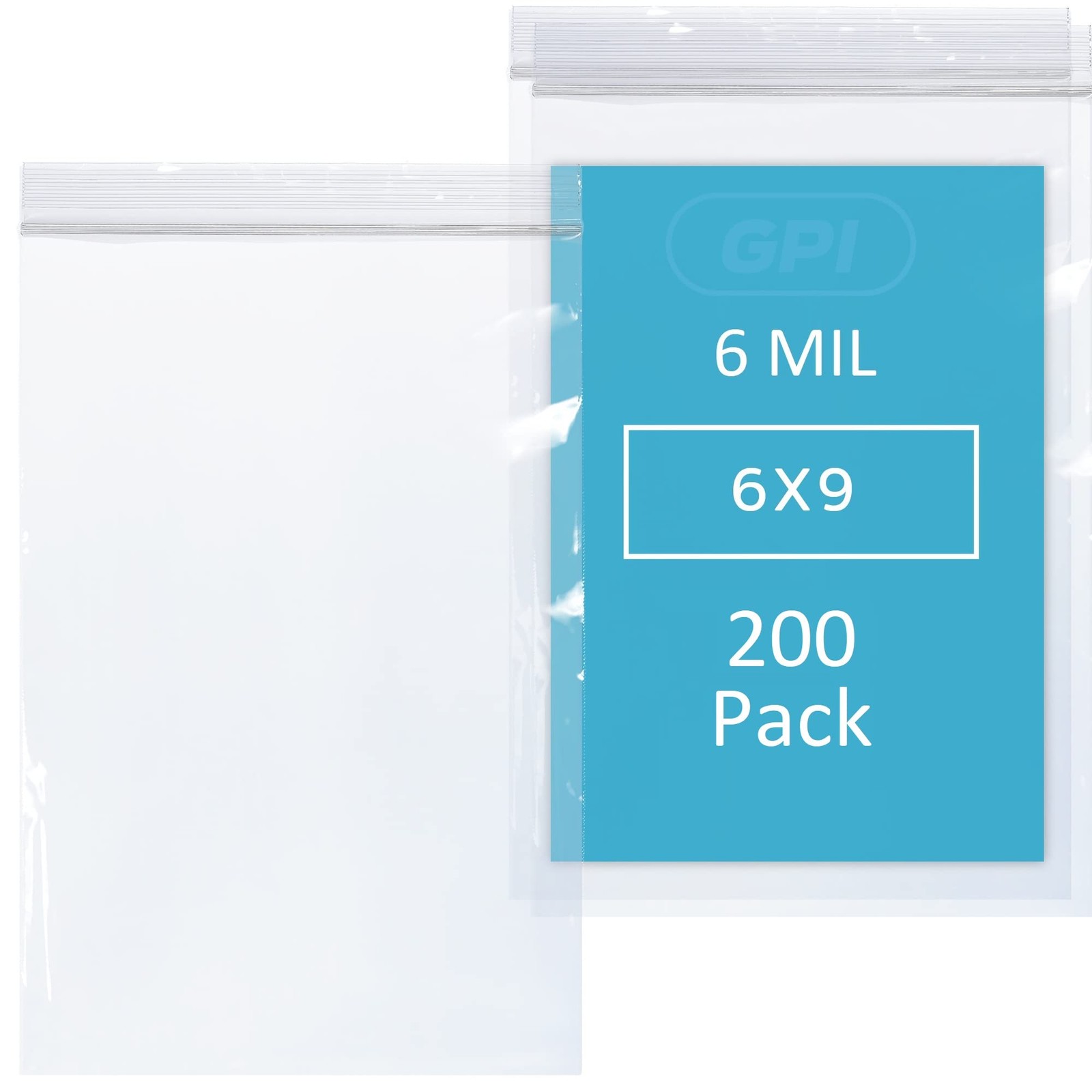 GPI – 6 Mil, Extra Heavy-Duty, 6″ x 9″ Clear Plastic x 9″, Transparent