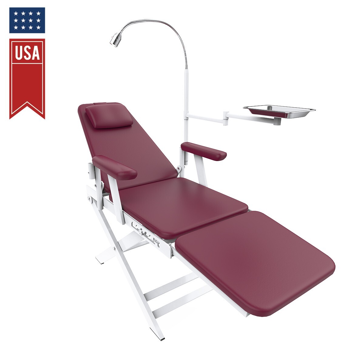 Unidad Dental Portátil: Jeringa, Succión, Turbina, Compresor 4H / Silla Opcional