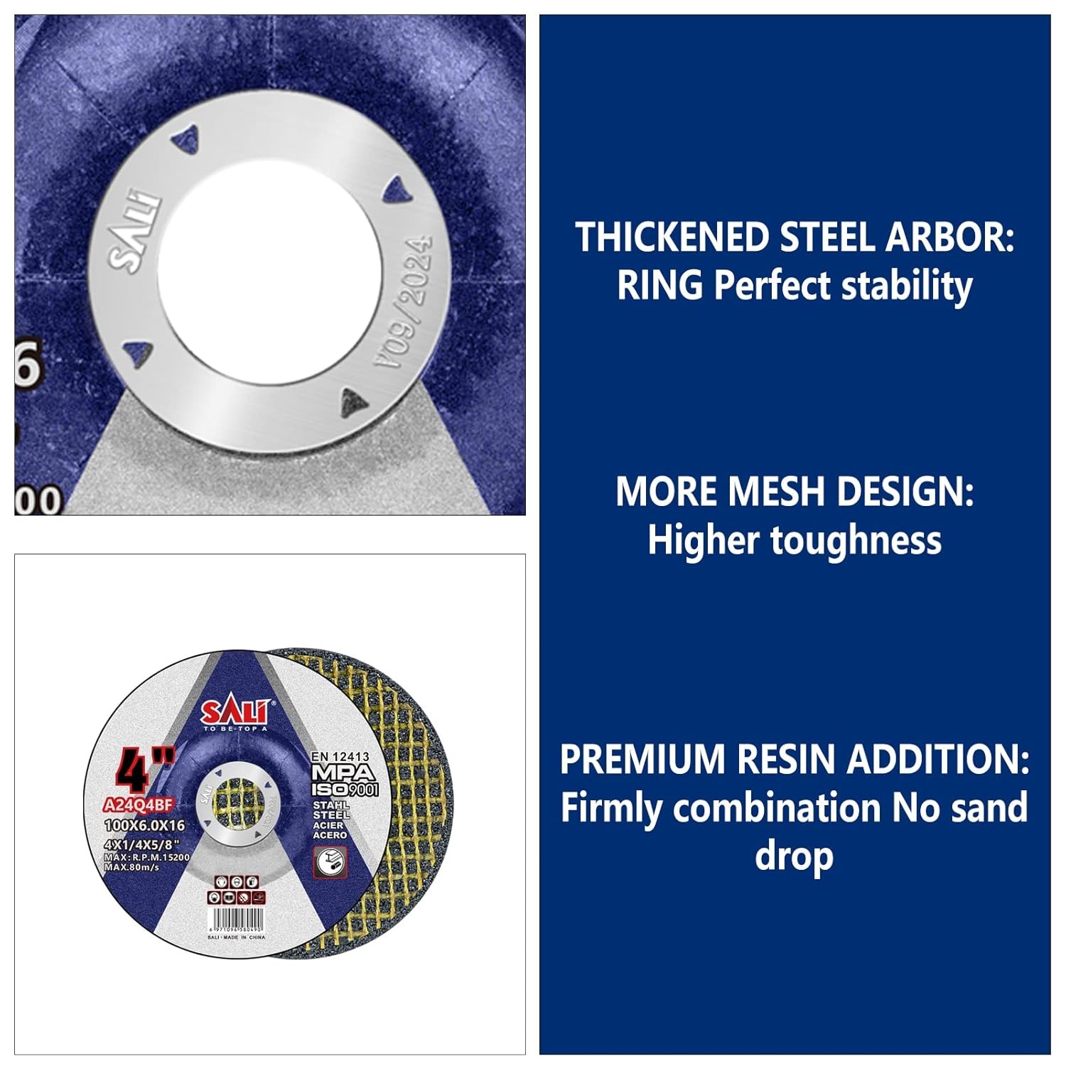71878 4 Inch Grinding Wheels Depressed Center 1/4 Inch 5/8 Inch