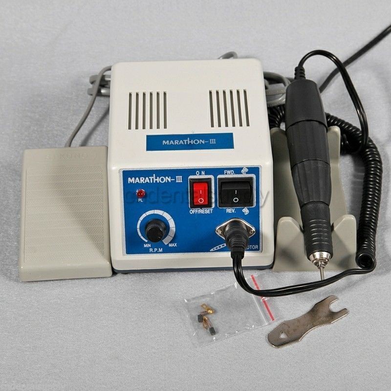 Dental Lab MARATHON-III Micromotor 35K RPM Polisher Grinder Machine Tool & Pedal