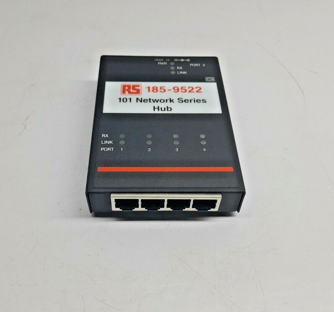 RS 185-9522 101 Network Series Hub 4-Port Ethernet Hub