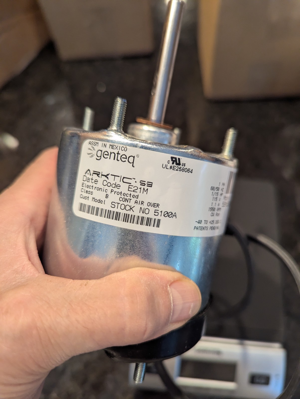 NEW Morrill Motors Arktic 59 Motor 5SME59BVA1036, 1/15 HP, 115V, 1550/800 RPM