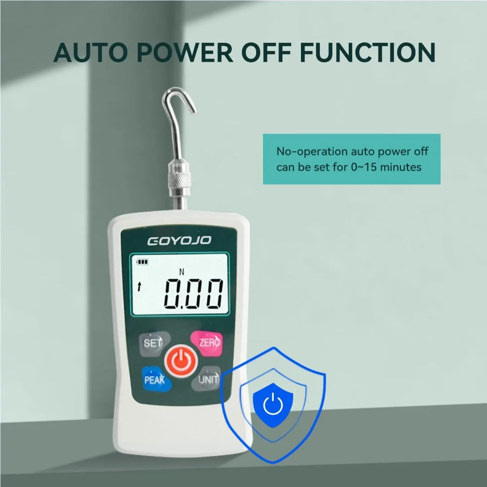 5-500N Portable Digital Force Gauge Auto Backlit LCD High Precision for Lab