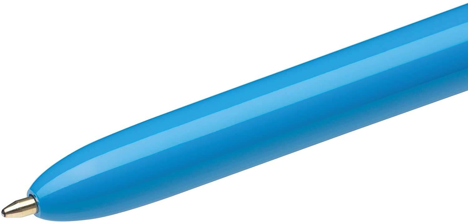 BIC 4 Color Retractable Ballpoint Pen 12 Pack Black Blue Green Red Ink