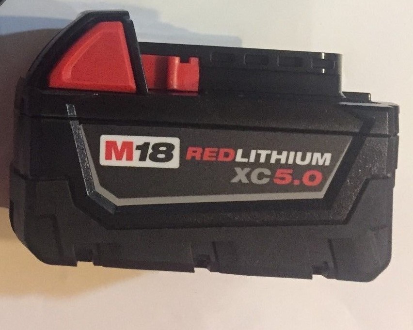 Genuine Milwaukee M18 XC 5 amp 18V Red Lithium Battery 48-11-1850 NEW
