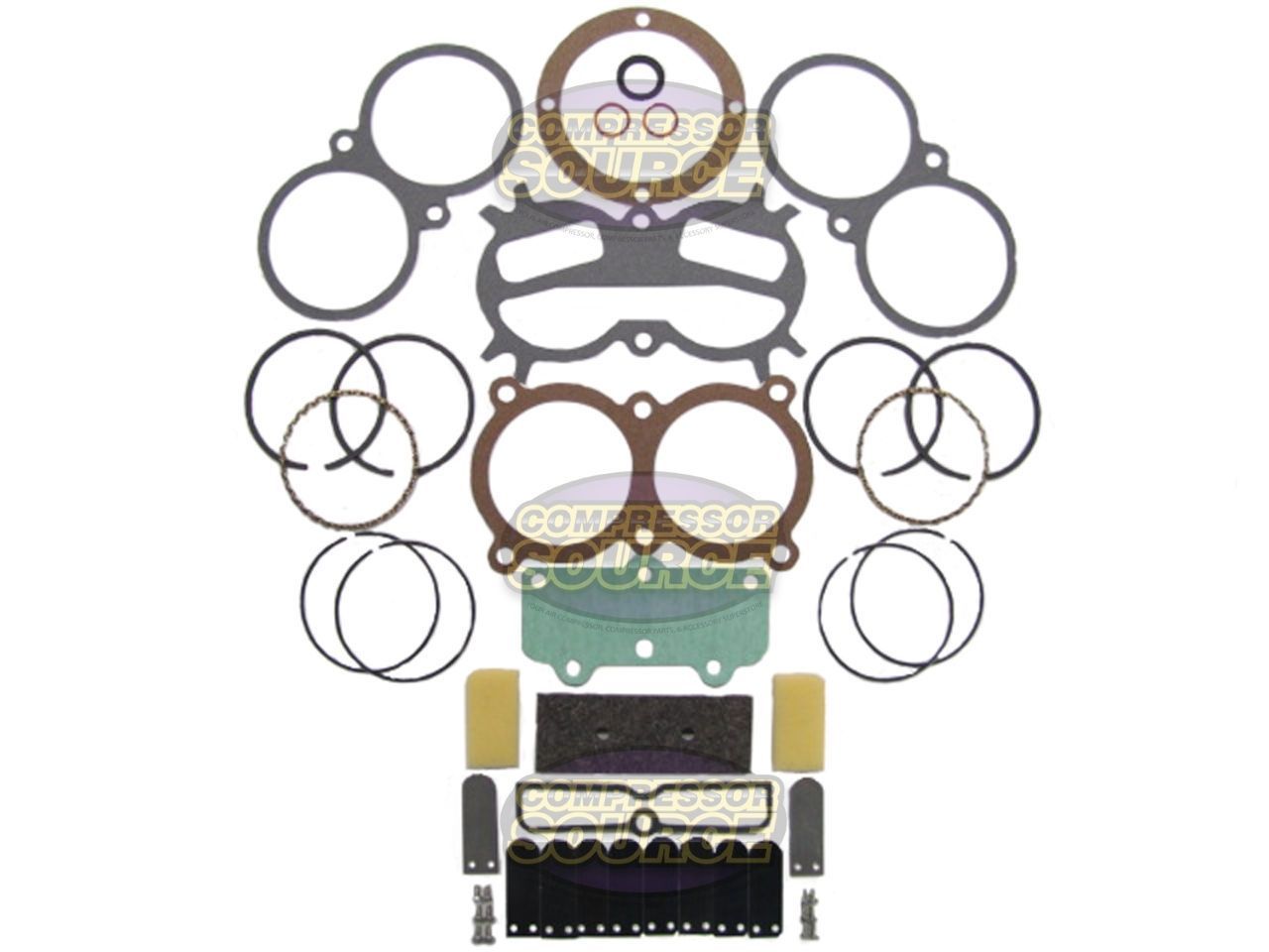 Complete Rebuild Kit For Campbell Hausfeld Air Compressor Pump With 2 3/4″ Rings