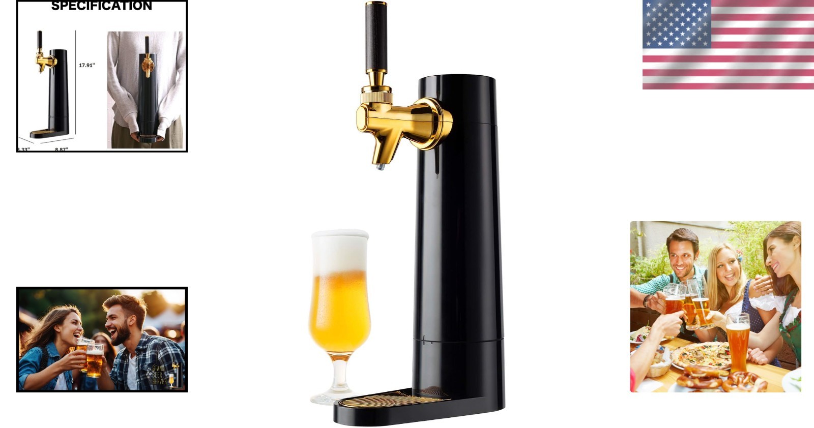 Draft Pour Beer Dispenser & Ultra Fine Foam Maker – Perfect for Home and Parties