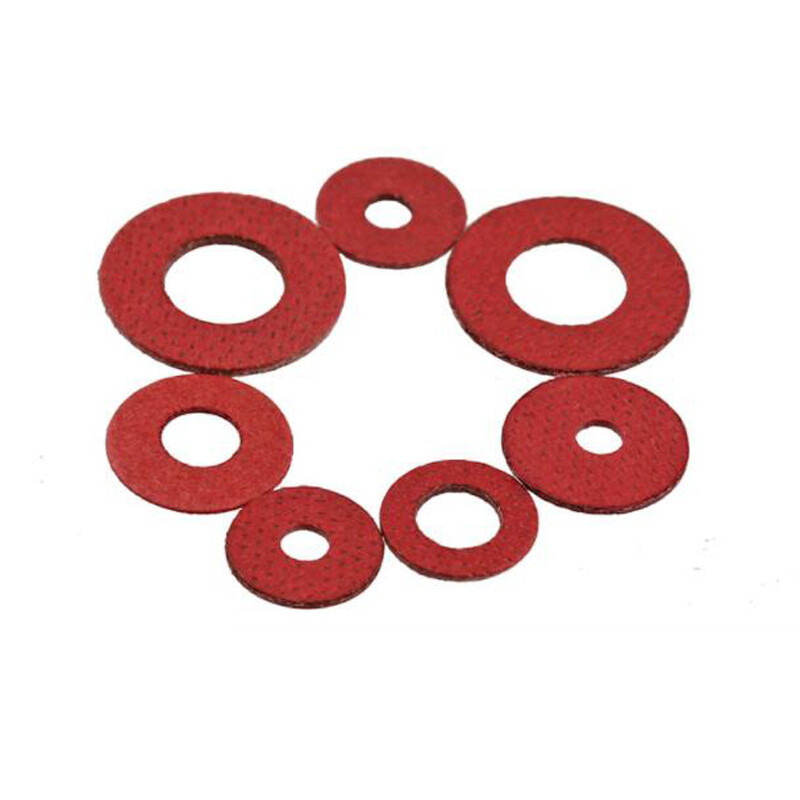 Inner Ø7~33mm Red Steel Paper Fiber Insulating Gasket Sealing Washer Flat Spacer