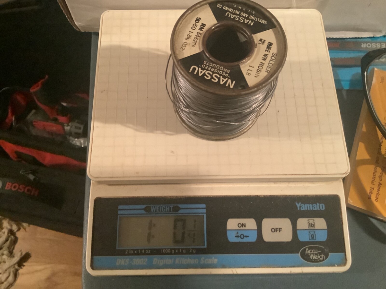 Nassau pure white water rosin solder Pedigreed AT&T Western Electric 1LB