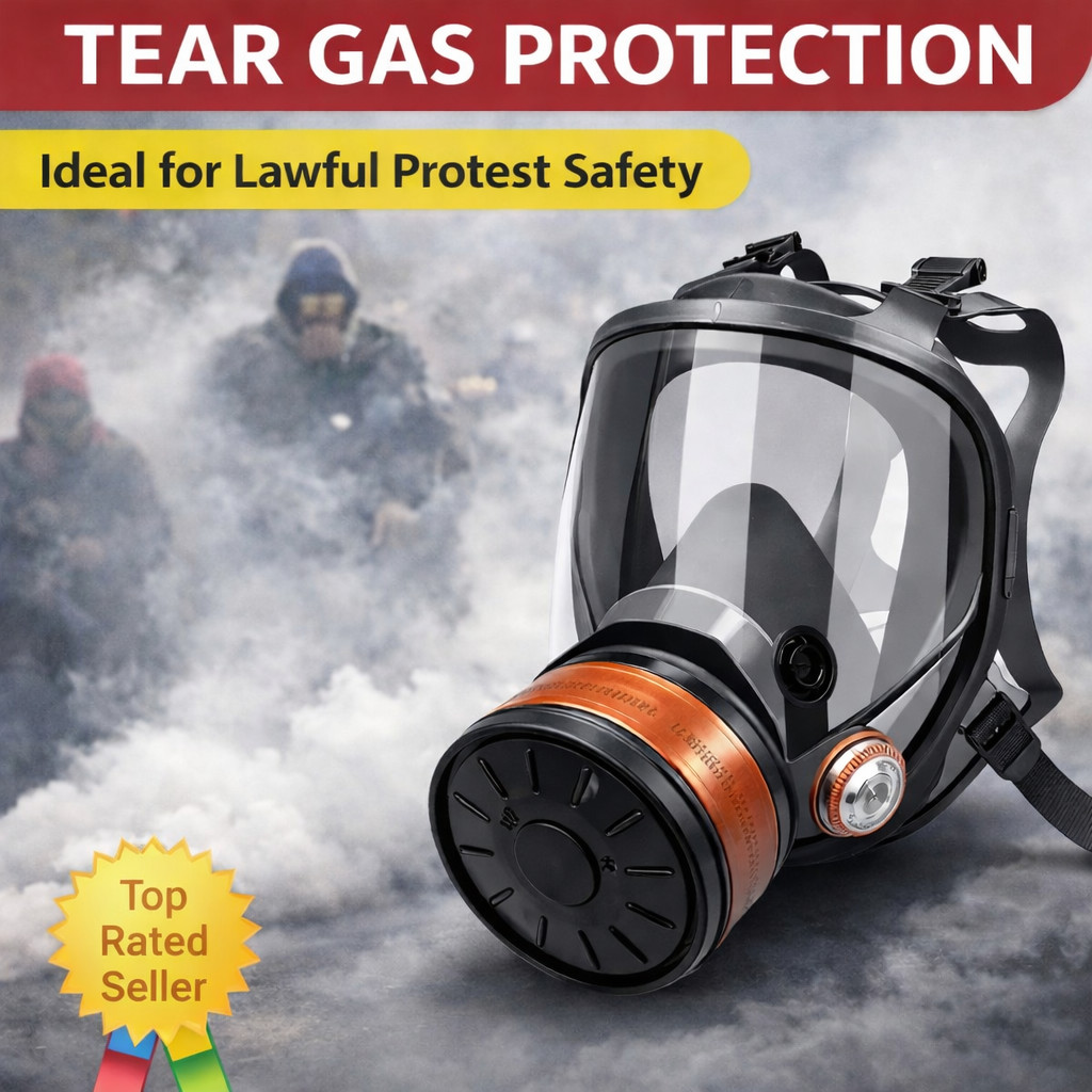 Full Face Gas Mask Respirator – Tear Gas Protection – Veteran Owned Seller Masks