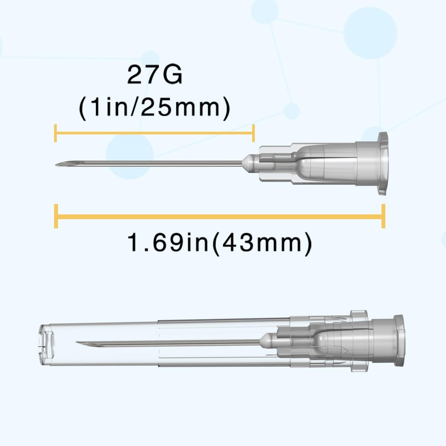 27 Gauge 1 Inch Needle,100 PCS Luer Lock Industrial Dispensing Accessories Needl