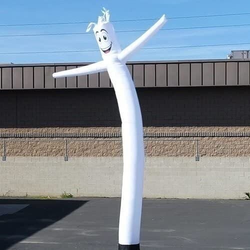 Light Blue 20ft Tall Inflatable Tube Man Air Powered Dancing Guy for Outdoors…