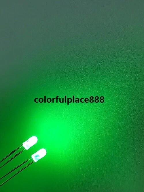 20pcs each 3mm Red Yellow Blue Green White Orange Warm Diffused Flangeless LEDs