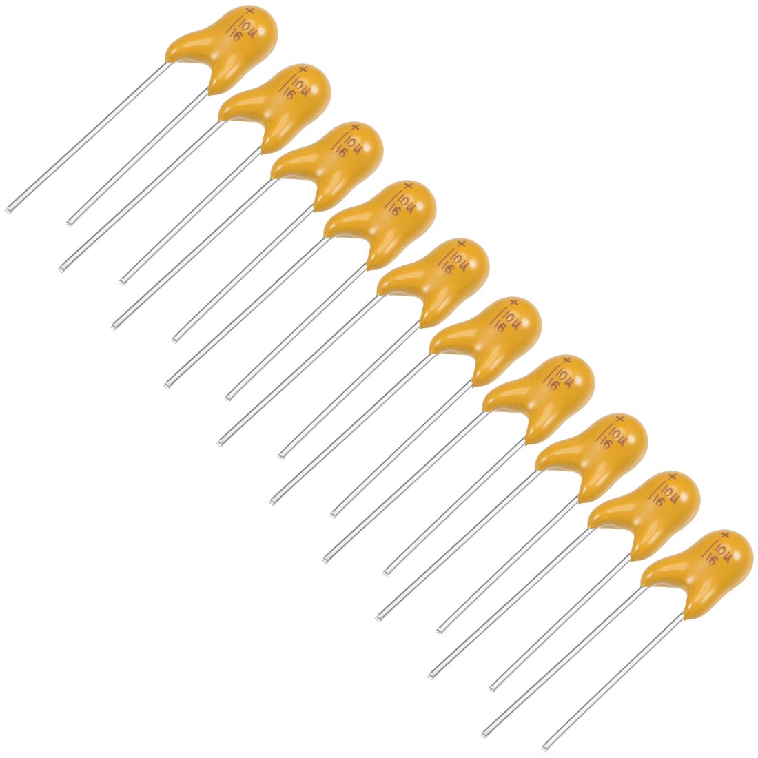 10Pack 10uF Tantalum Capacitor 16V 2 Pin Radial Dipped Tantalum Bead Capacitors