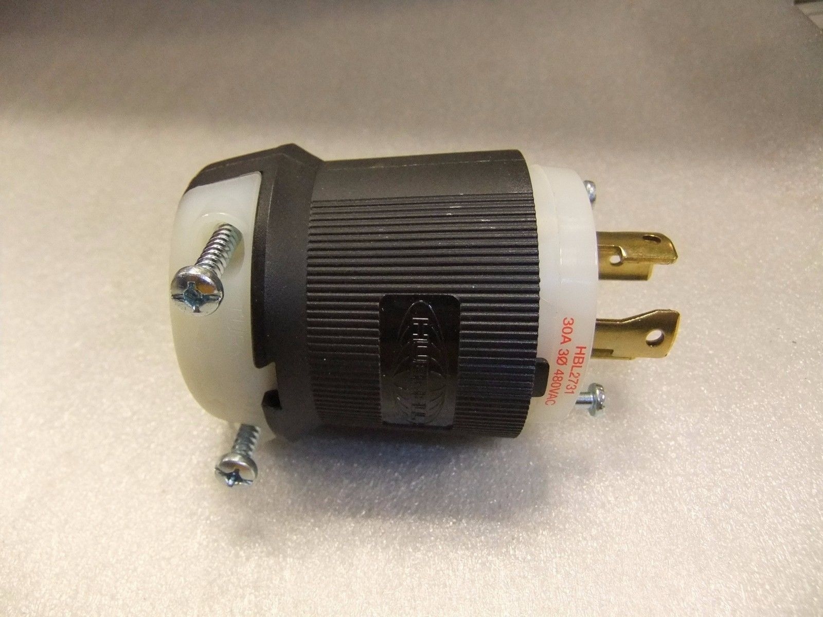 Hubbell HBL2731 3 Pole 4 Wire 30 A 480 VAC Male Twist-Lock Plug