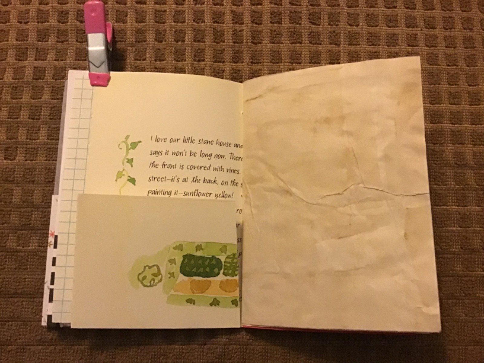 Handmade Naked Junk Journal 6” x 4.5” Mushroom Print Card Stock Cover