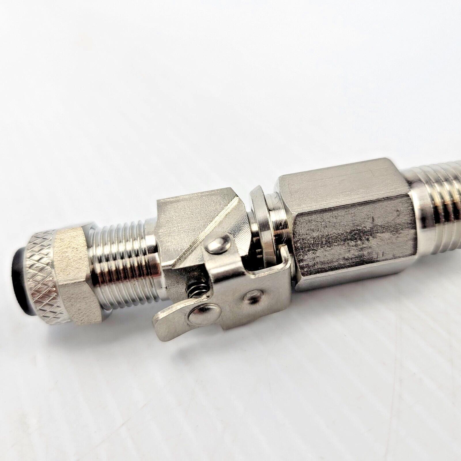Quick Disconnect 3/8″ Tube Coupling W/valve For Gas 150PSI Socket & Plug 316 SS