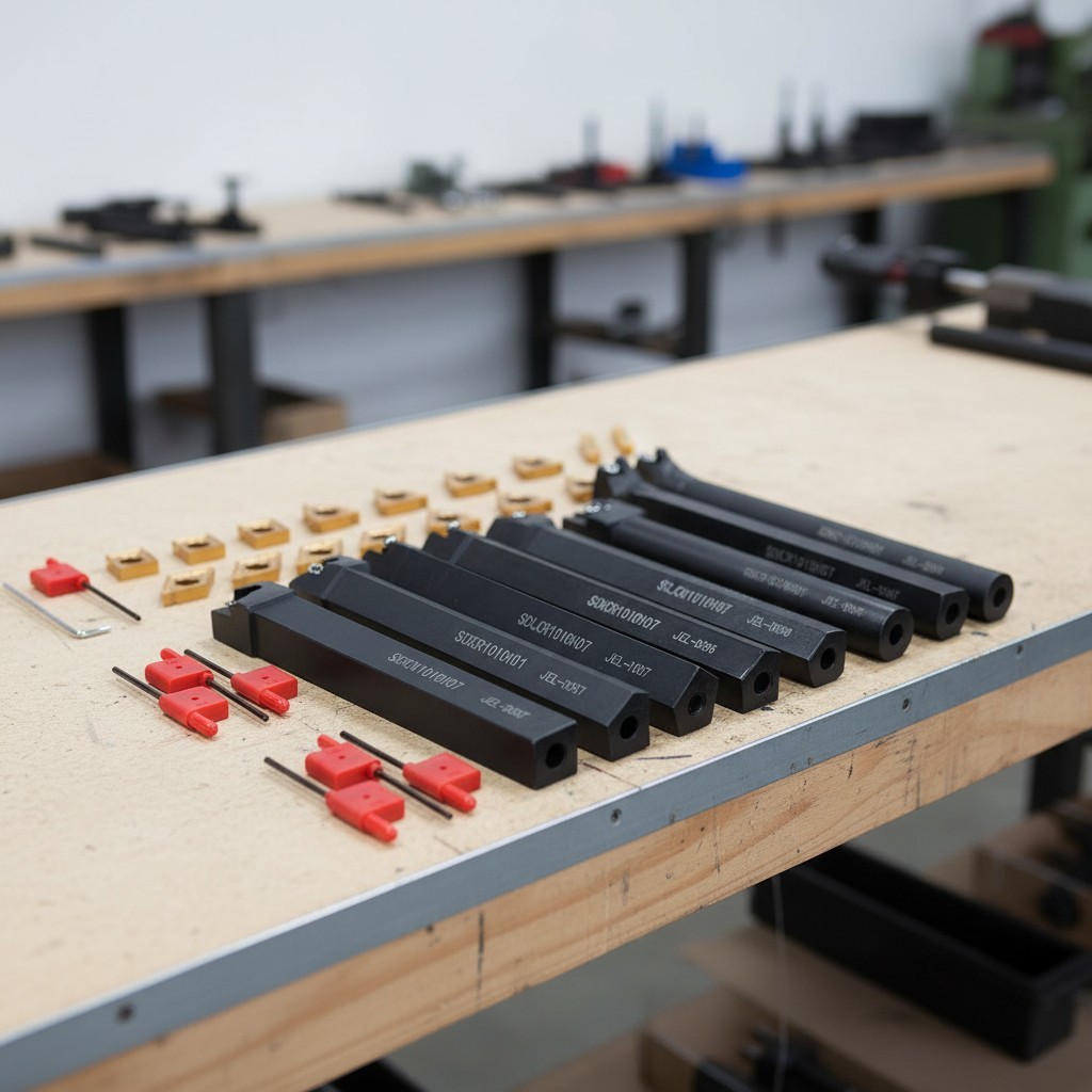 Complete 21PCS Metal Lathe Tool Set – 7 Holders & 14 Carbide Inserts Included