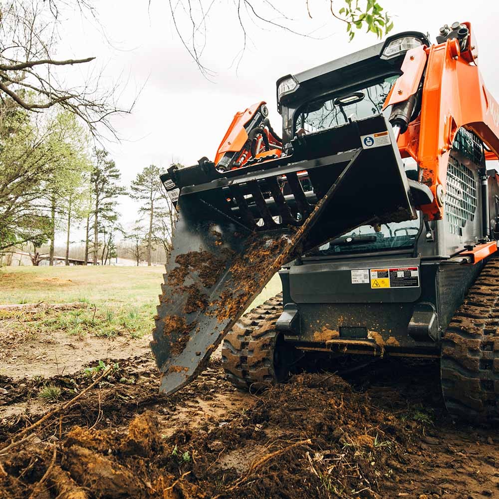 Titan Attachments Economy Series Stump Bucket Tree Scoop V2, Skid Steer Quick Ta