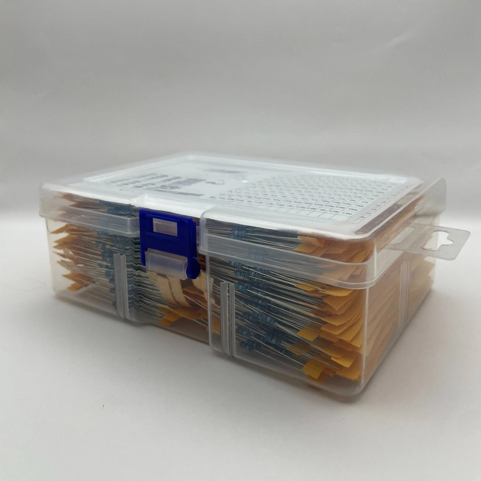 3120pcs 1/4W Metal Film Resistor Kit (1Ω-10MΩ ±1%) 156 Values w/Storage Box