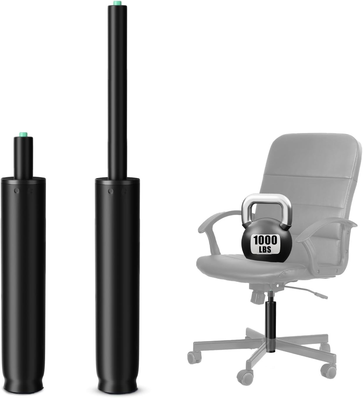 Durable Black Office Chair Cylinder Replacement – 1000 lbs Capacity, No Tools