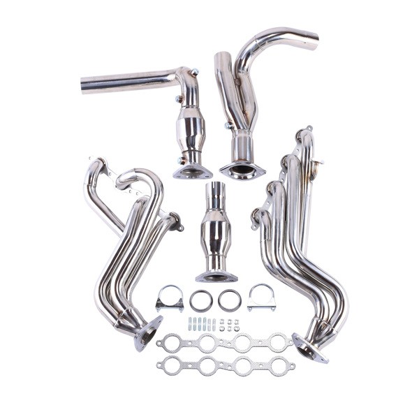 For GMC/CHEVY GMT800 V8 ENGINE TRUCK/SUV STAINLESS MANIFOLD HEADER+Y-PIPE+GASKET