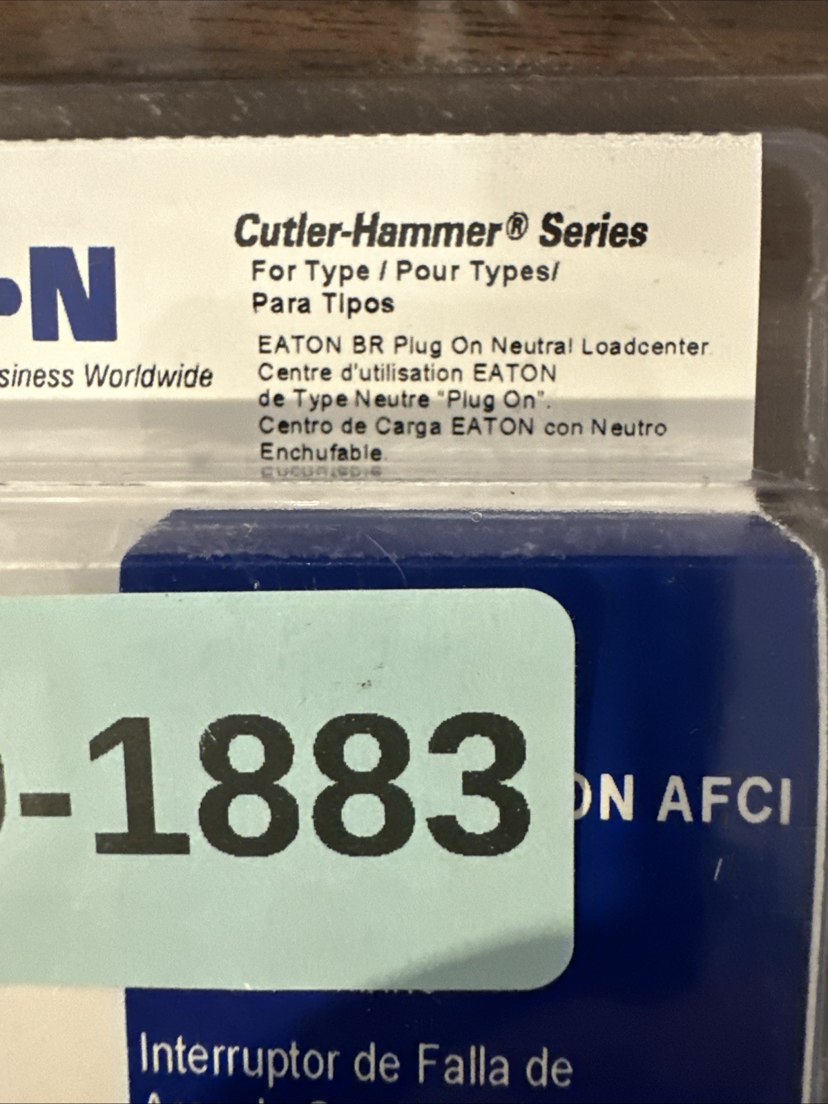 NEW Eaton 15 Amp 120-Volt AFCI Plug-on Neutral Circuit Breaker BRP115AFCS
