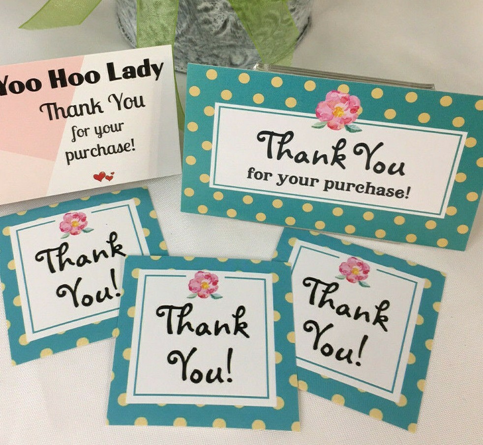 Small Business Thank You for Your Purchase Cards, Thank You Stickers Sets