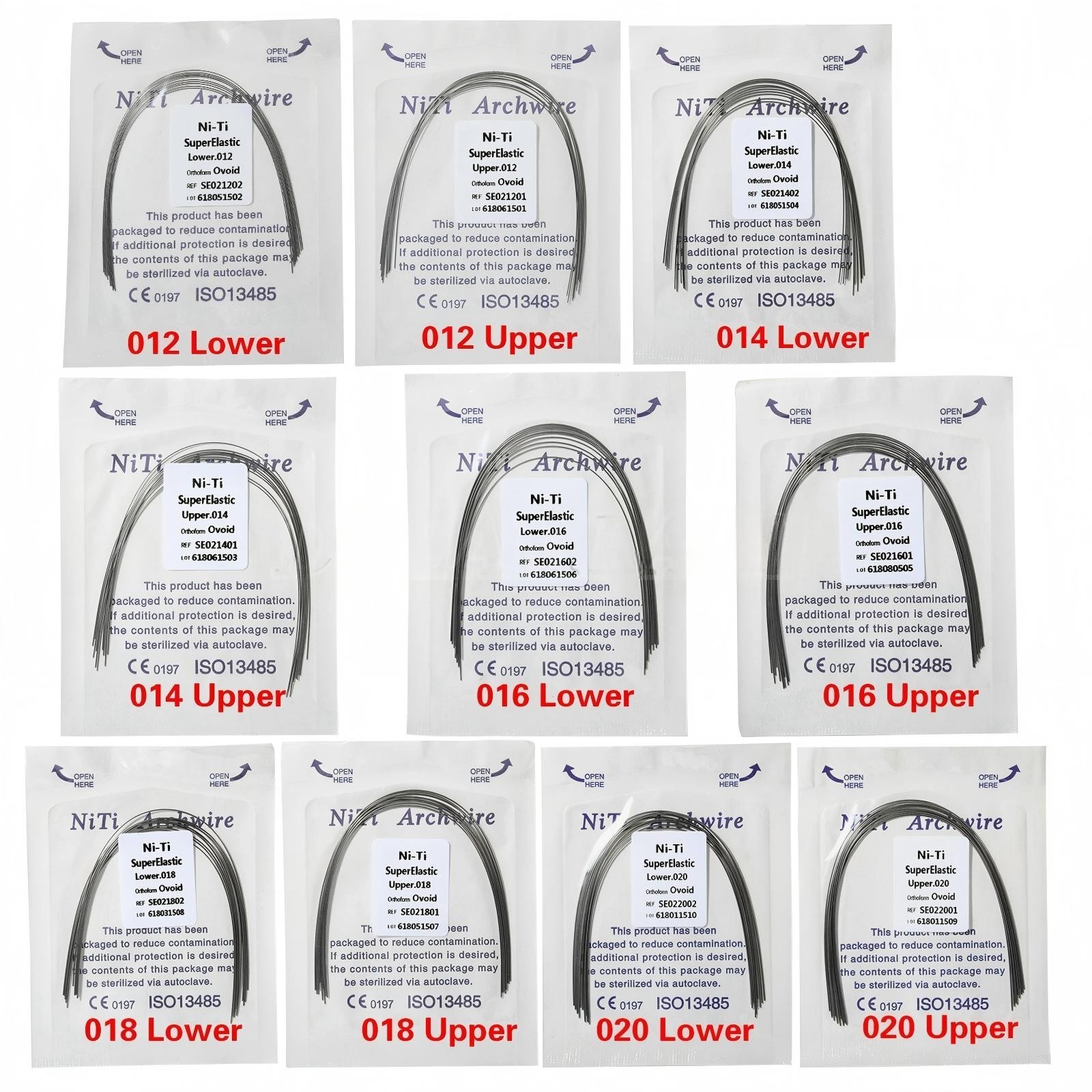 1Pack Orthodontic Dental Super Elastic Niti Round Ovoid/Natural/Square Arch Wire