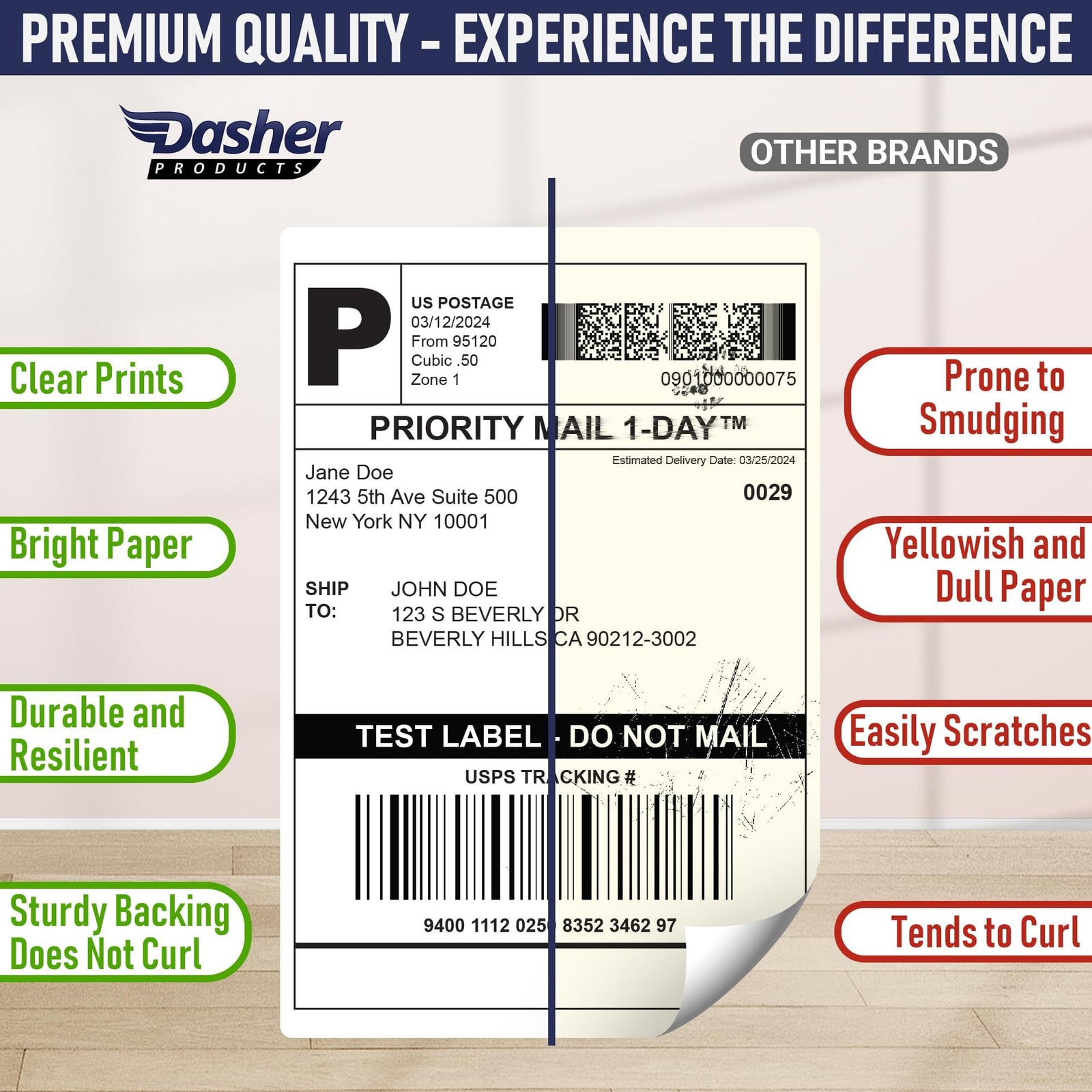 Dasher Products Thermal Shipping Labels Compatible with Dymo LabelWriter 4XL …