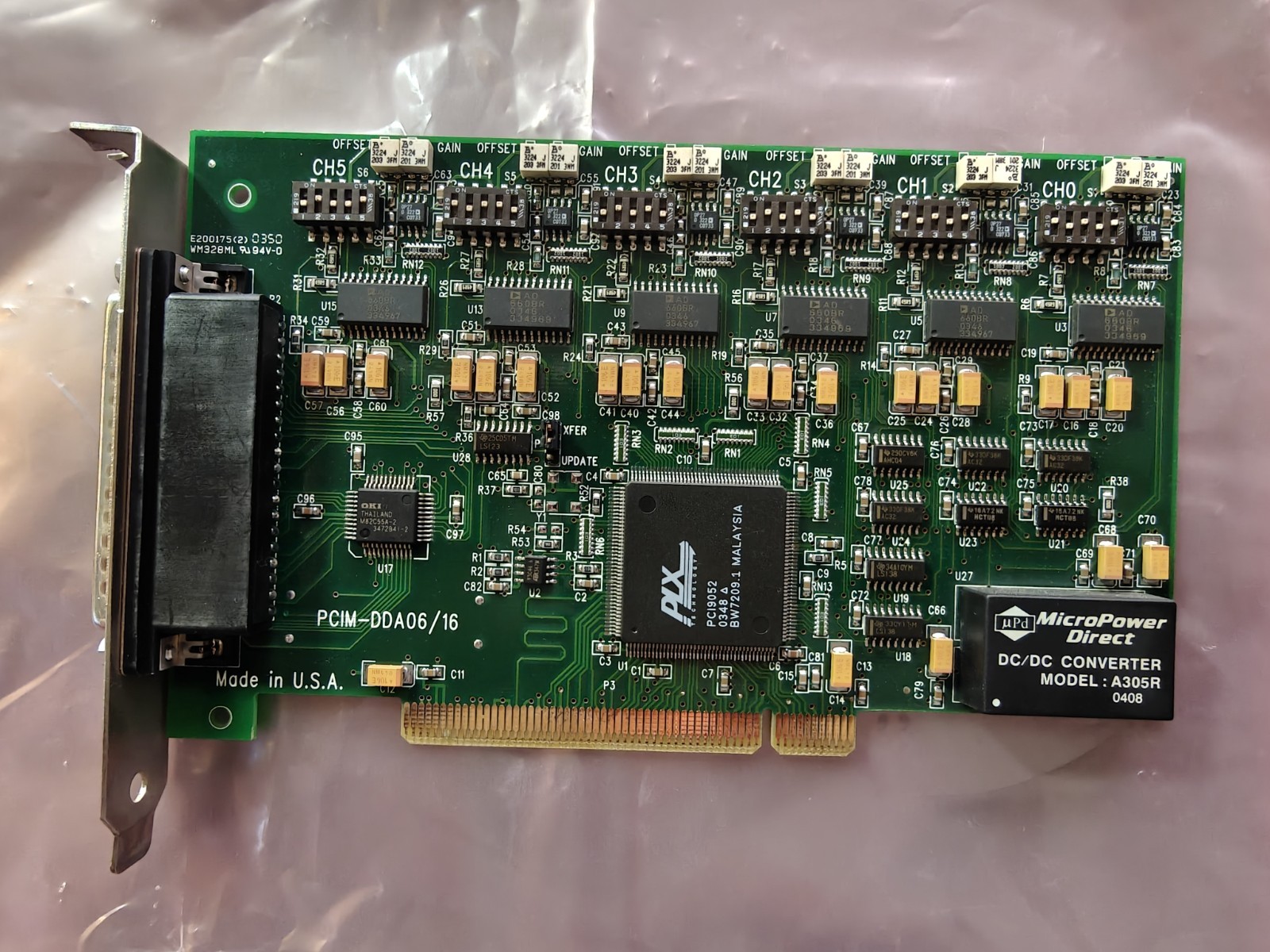 Measurement Computing PCIM-DDA06/16 Analog Output and Digital I/O PCI Board