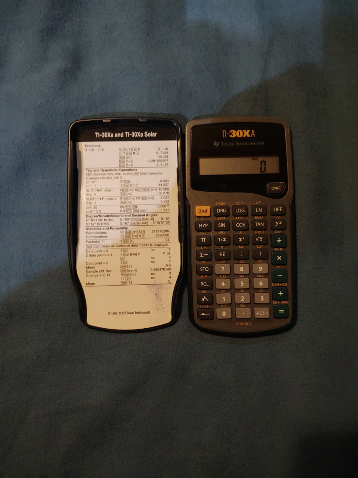 2003 Texas Instruments TI-30Xa Scientific Calculator Solar – Used