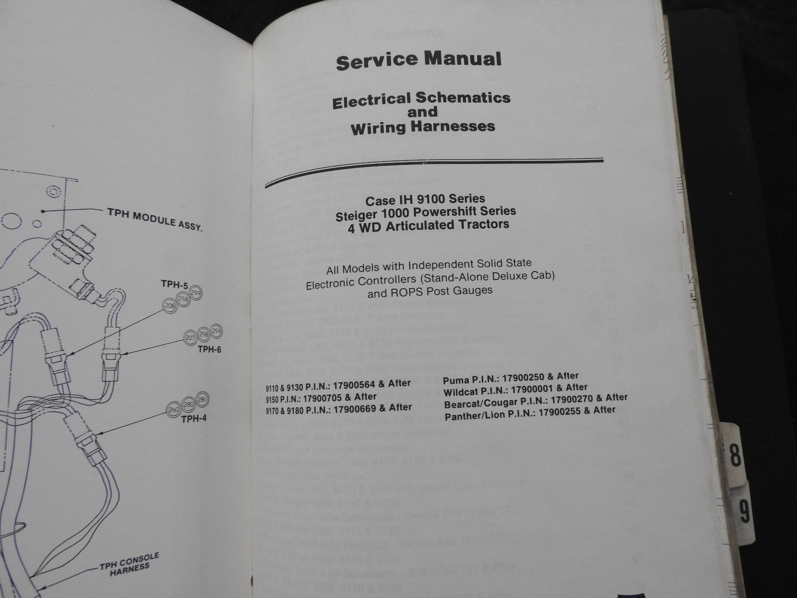 Case IH 9110 9130 STEIGER TRACTOR 1000 Panther Puma Wildcat Service Manual 1987