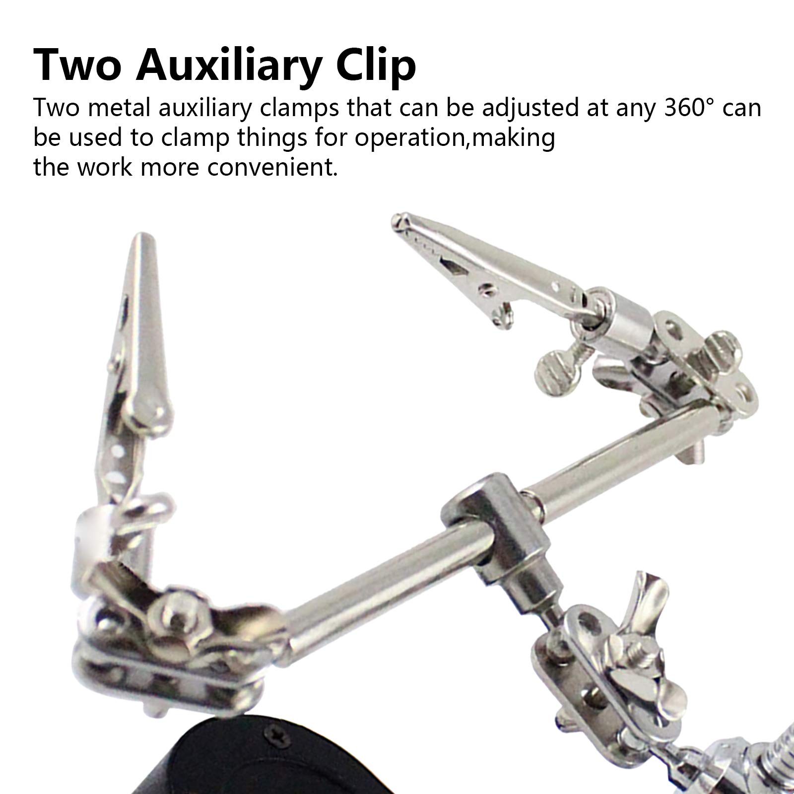 3.5X12X Helping Hands Soldering Station LED Light Magnifier Stand PCB Repair